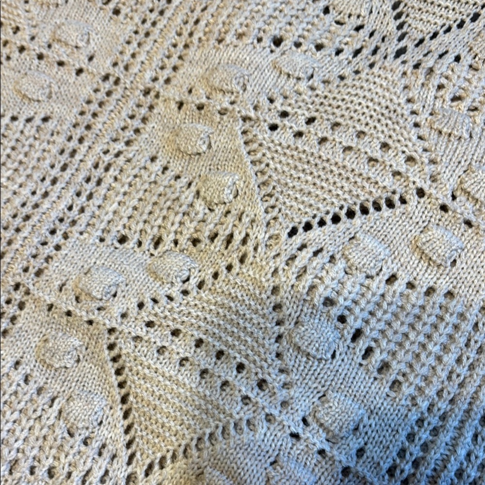 Tan Crocheted Mini Dress for Casual Occasions